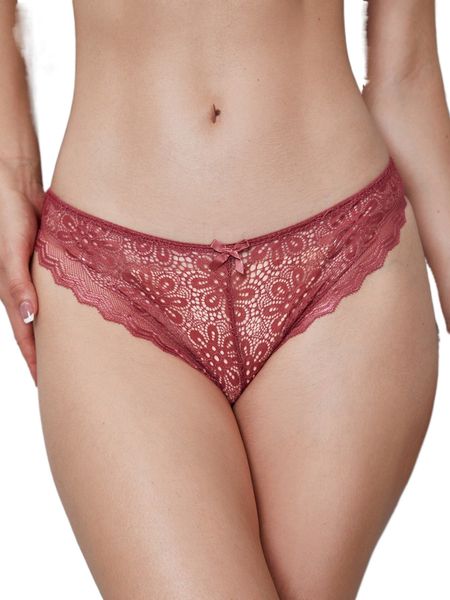

floral lace bow decor panty a5ek#, Black;red
