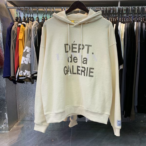 

2022 new hooded print high weight cotton terry crew neck sweatshirt, Black;brown