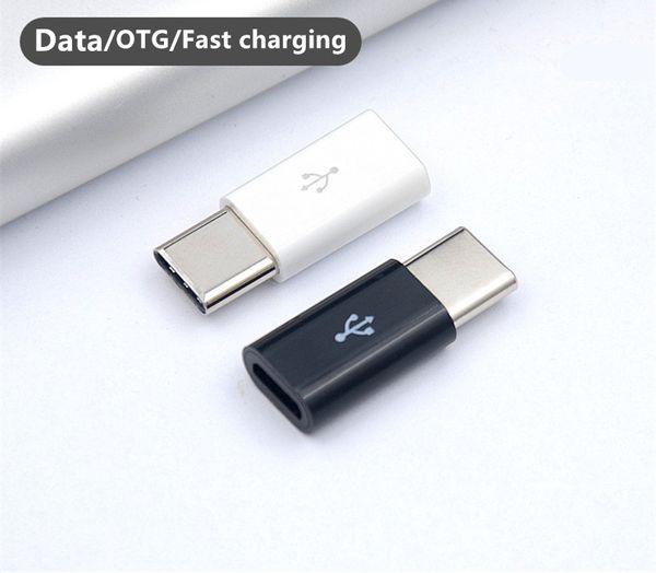 Typ-C-OTG-Adapter, Schnellladung, Datenübertragung, Konvertierungsschnittstelle, Micro zu Typ-C, geeignet für Android, Huawei, Xiaomi, Konverter, 100 Stück