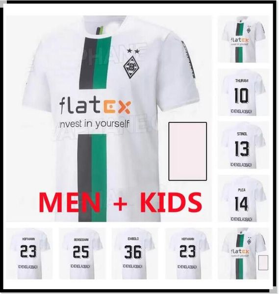 

22 23 borussia monchengladbach soccer jerseys 2022 2023 home thuram ginter maillots de shirt raffael plea elvedi lainer football uniform sal, Black;yellow