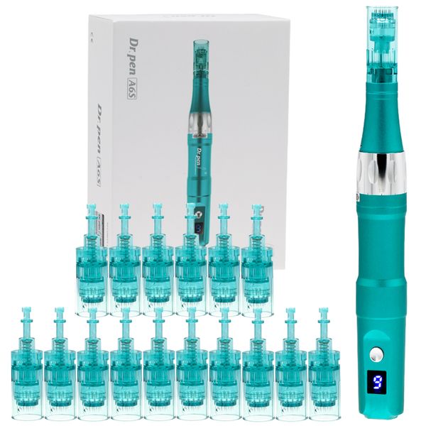

dr pen ultima a6s microneedling pen microneedle wireless derma auto pen tattoo needles skin care tool kit with 16pcs cartridges perfections