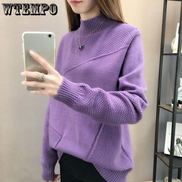 Pulloves de suéter de malha de malha Ladies Winter Sweater Loose College College Style Mulheres Jumper Tops de manga comprida atacado 220815