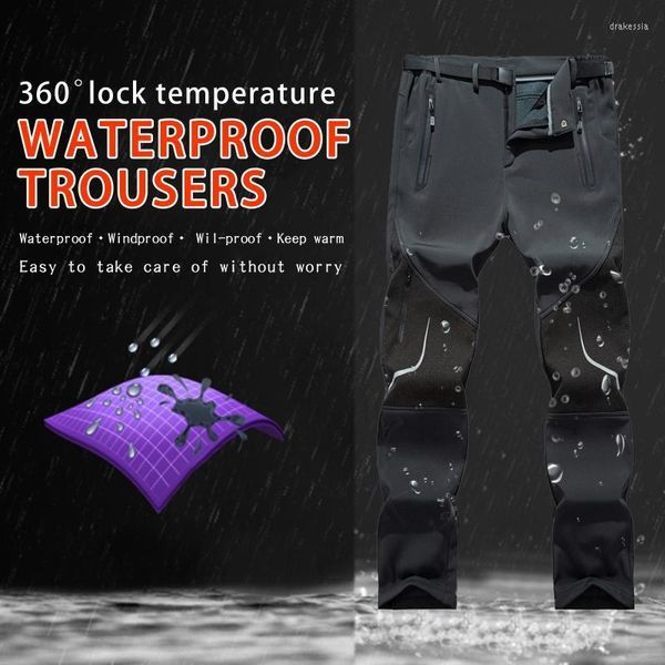 Herrenhose Herren Marine Herrener warm warmer Hosenmesselwind-Außenländer mit Gürtel H Spleißpocke Regen- tousermänner drak22