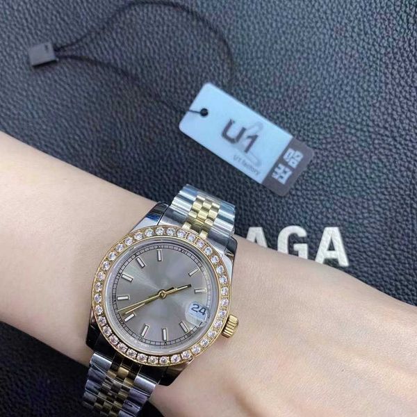 

st9 steel tow tone gray dial diamond bezel 31mm 116231 278273 automatic mechianical ladies wristwatches jubilee strap sapphire datejust, Slivery;golden