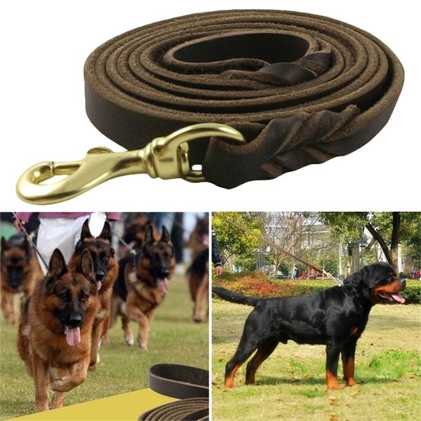 1pc Durável Duriled Leash Leashing Training Leads para cães Shepherd Pet Products para cães grandes médios Leash 201105