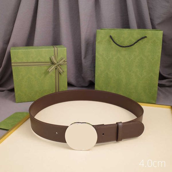 

fashion designer belt genuine leather men belts for women luxury classic big silver g buckle waistband womens 4.0cm width, Black;brown