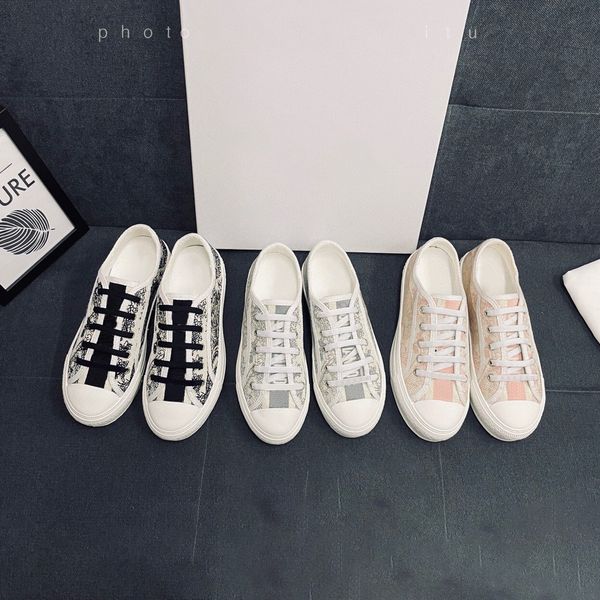 

2022 women casual shoes platform sneaker designer luxury sneakers multicolor embroidered cotton low casual fashion matching rosa mutabilis s, Black