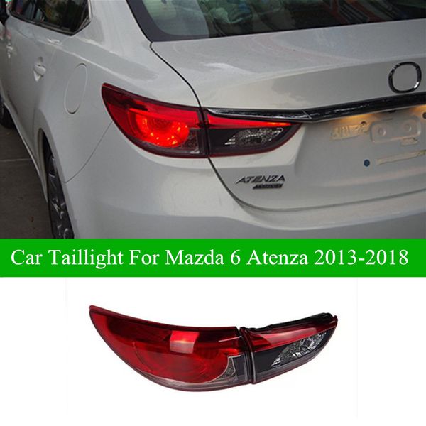 Car Dynamic Turn Signal Fanale posteriore Assemblaggio per Mazda 6 Atenta Fanale posteriore 2014-2018 LED Freno posteriore Luci di retromarcia Accessori automobilistici