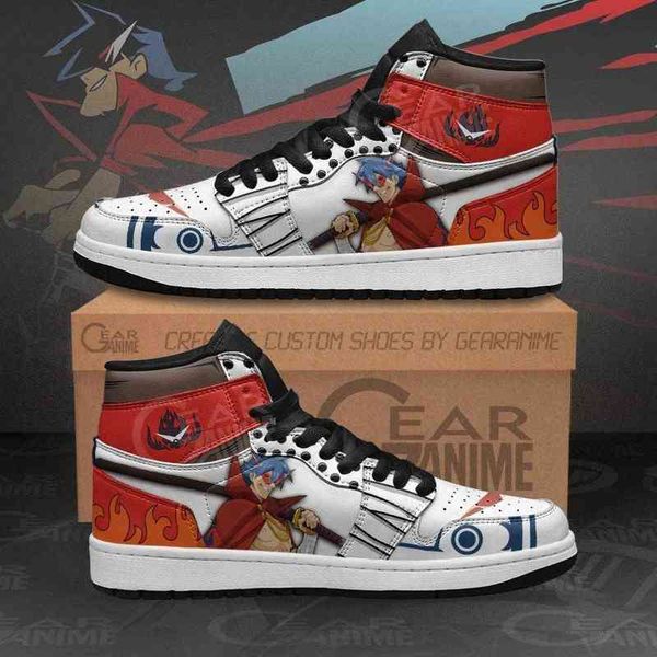 

kamina sneakers gurren lagann anime shoes, Black
