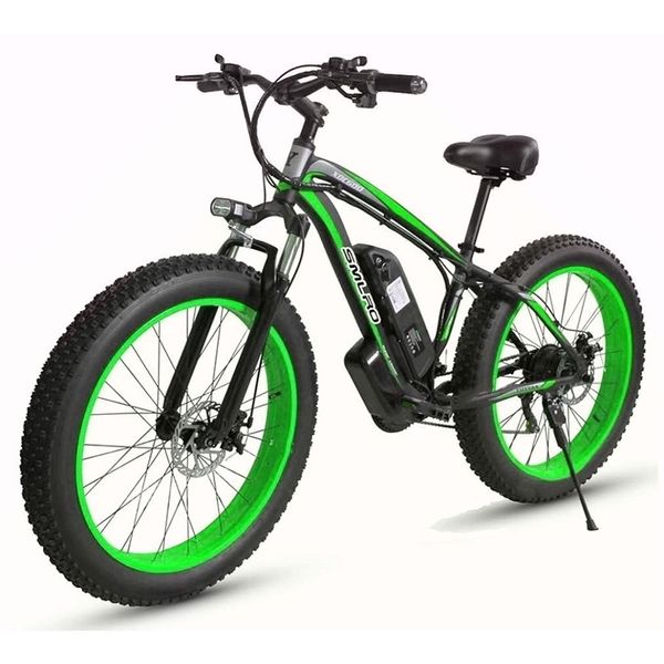 Smlro xdc600 1000w poderoso freio hidráulico bicicleta elétrica 26 polegadas 4.0 Bike elétrica de pneu de gordura 17.5an Samsung Bateria de 25 mph 75 milhas neve ebike