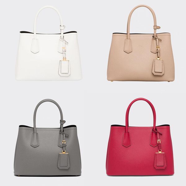 

women galleria saffiano bags designer tote double bag leather shoulder handbags lady black shopping cross-body handbag