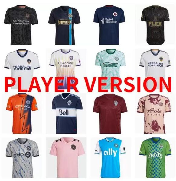 

player version 2022 2023 a t  a n t a united new york city soccer jerseys 22 23 los angeles galaxy mls inter canberra montreal impact toron, Black;yellow