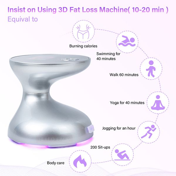 

3d rf ultrasound body slimming machine fat burner nano cavitation firming ems device led pn rejuvenation face lift massager