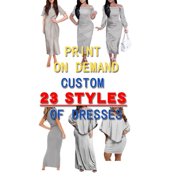 

custom dress print on demand girls cartoon image design women party uniforms matching clothes group events same pattern 220609, Black