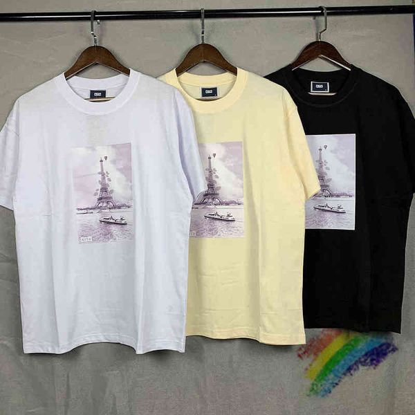 

2022ss kith eiffel tower t-shirt men women kith t shirt oversize tee, White;black