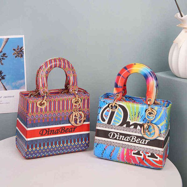 

bag women's menger single shoulder printed leather diana fashion hand wrist