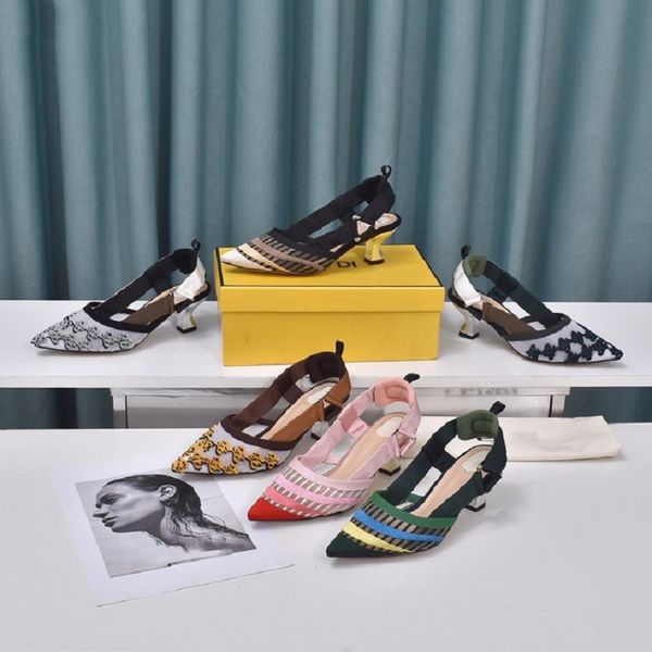 

classic fashion slides sandals lady summer sandals designer metal buckle large size leather thick bottom high heeled women shoe bagshoe1978, Black