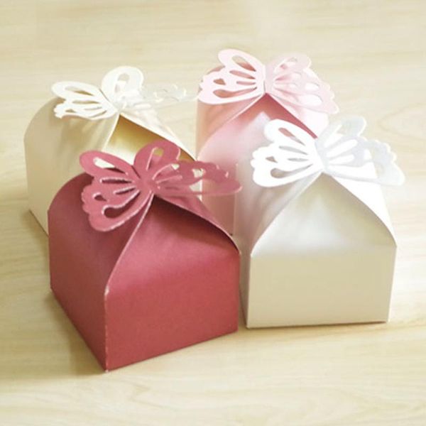 Wrap regalo 10-20pcs fai-da-te per feste farfalla per farfalla scatola di scatole di carta bomboniere Box per la decorazione della doccia per bambini BirthdayGift
