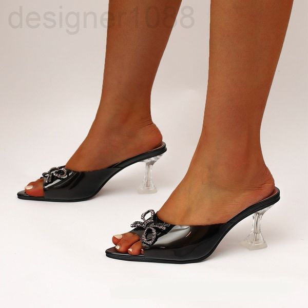 

sandals designer 2022 crystal high heels transparent sandals women ewzj, Black