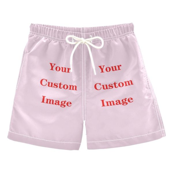Crianças shorts personalizado imagem impressão swimwear menino maiô natação troncos conjunto praia curto adequado para 314 anos de idade crianças 220609
