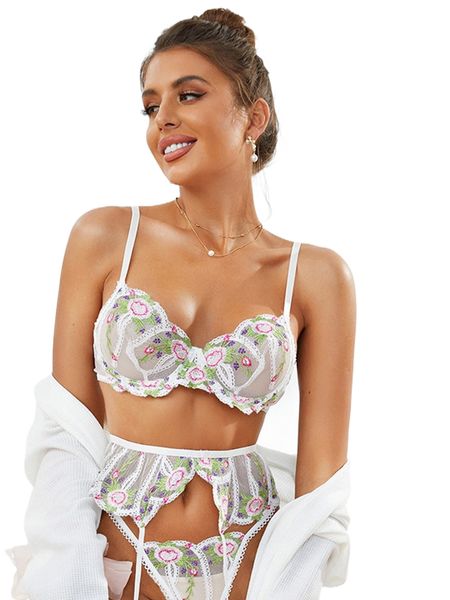 

cut out embroidery mesh lingerie j6kn#, Black;red