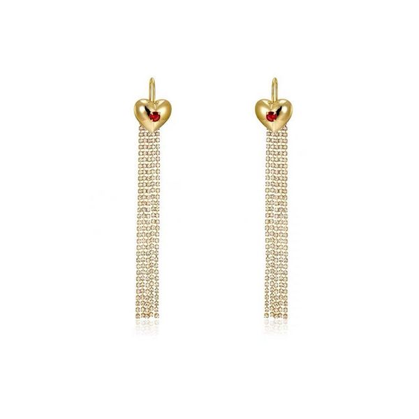 

fashion earrings women's long flash diamond tassel super summer new, Golden;silver