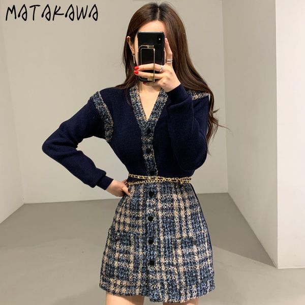 

elegant vneck dress single breasted thick flower stitching contrast color femme robe high waist vestidos with belt 210506, Black;gray