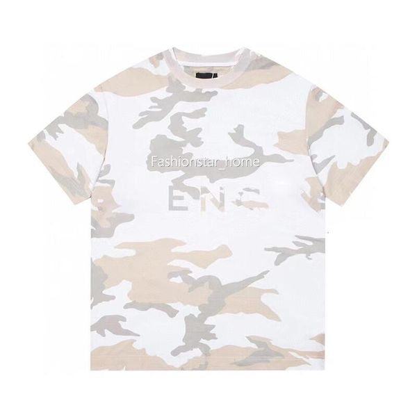 

22ss france new summer limited classic letter camouflage tee hip hop breathable fashion casual short sleeve man women street high end design, White;black
