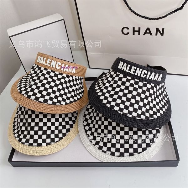 

balencaigass designers hat baseball s caps 2022 home b paris offset lettered checkerboard decorative sun shading and screen empty travel hol, Blue;gray