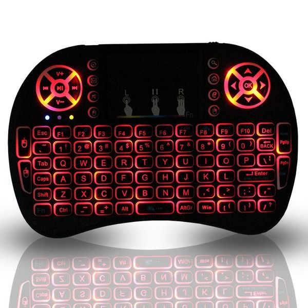 Mouse sem fio 2.4g voar ar para Android caixa de tv tablet mini teclado controle remoto cor mudança