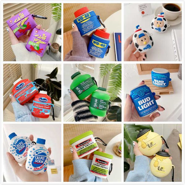 

popular honey drink tea 3d case for airpods 1 2 pro box soft silicone wireless bluetooth earphone protective cover accessories airpods 3 cas