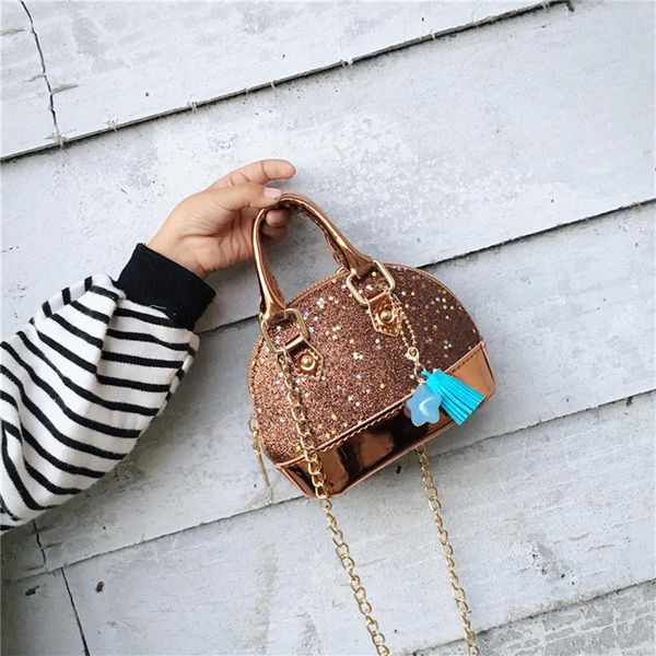 

new kids luxury handbags mini lantern triangle purse shoulder bags teenager children girls pu messenger christmas gift b41223l, Black