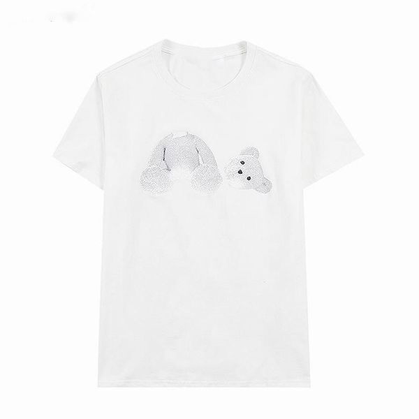

mens designer t shirt man mens tshirt polo tee streetwear stylist palms guillotine bear casual truncated bears angels classic palmesing tee, White;black