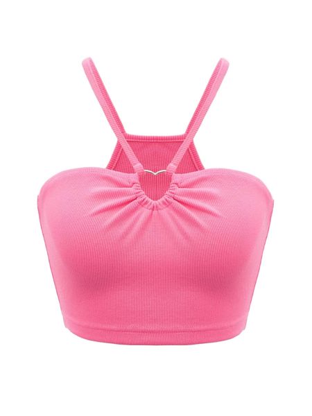 

plus heart ring linked cami 41hn#, Black