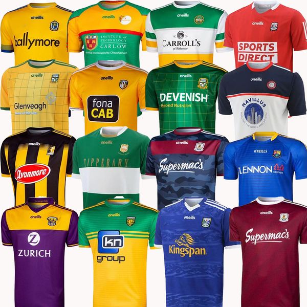 

21/22 gaa rugby jerseys carlow roscommon offalys newyork longford limerick wexford kilkenny donegal antrim kerry tyrone cork meath galway du, Black;gray
