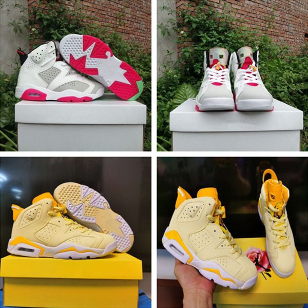 

shoes 6s bred hare bugs bunny women white yellow sneakers