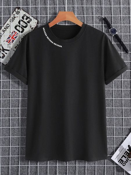 

men letter graphic tee o79n#, White;black