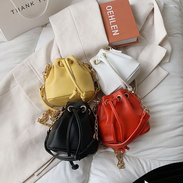 

girls bag handbags kids bags children accessories shoulder messenger fashion spring and summer parent-child bucket chain change purse e1260, Black