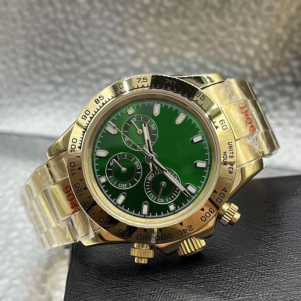

with original box luxury automatic 2813 mechanical movement watch green dial watches men 116508 gold 116528 116528 mens wristwatches, Slivery;brown
