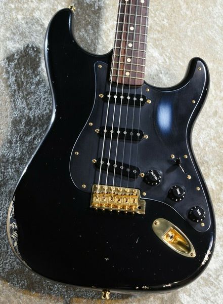 

custom shop ltd 1960 st relic mh gh black/black paisley #ggb10 electric guitar