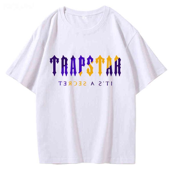 

trapstar it's a secret men t shirt eu size 100% cotton oversized letter prints daily casual women male harajuku tees, White;black