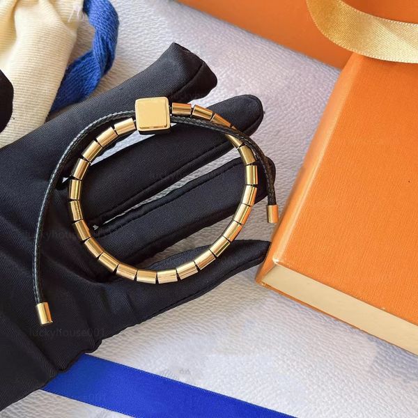 

new luxury charm stainless steel bangle men and women bracelets fashion neutral jewelry adjustable bracelet fashion wedding accessories part, Black