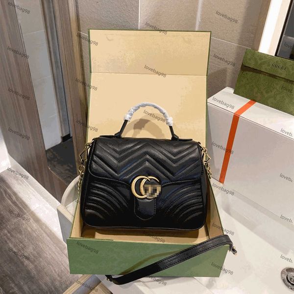 

leather handbags women lady marmont bags genuine crossbody purses tote shoulder bag
