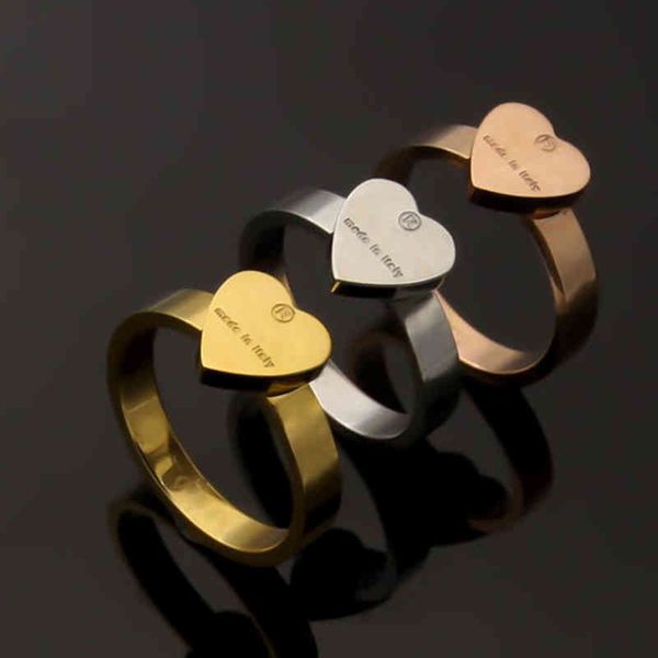 

selling g designer ring luxury jewelry brand rings for woman man love heart ring enamel designer circlet fashion valentine's day gift, Silver