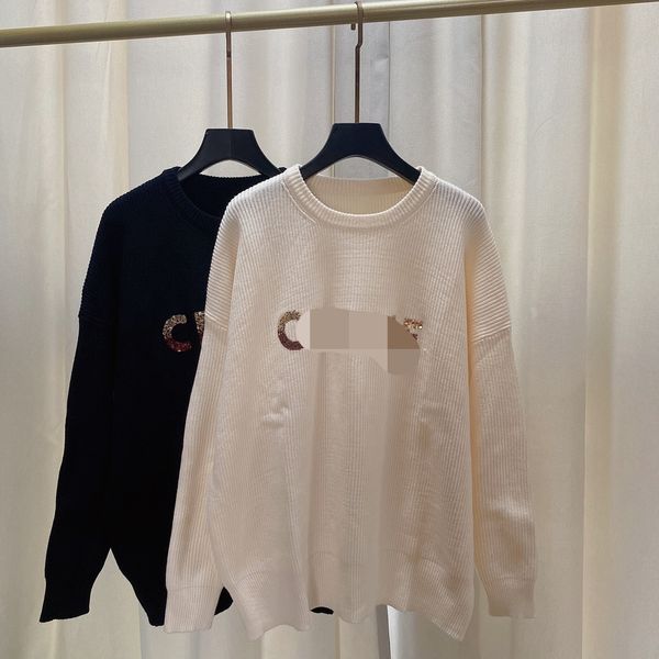 

61 2022 runway summer brand same style sweater pullover t shirt crew neck short sleeve black women's sweaters wante, White;black
