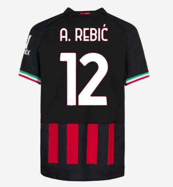 

haveluxury ac 21 22 23 giroud soccer jersey home ibrahimovic origi football shirt 2022 2023 tonali rebic camiseta de futbol theo brahim r.le, Black