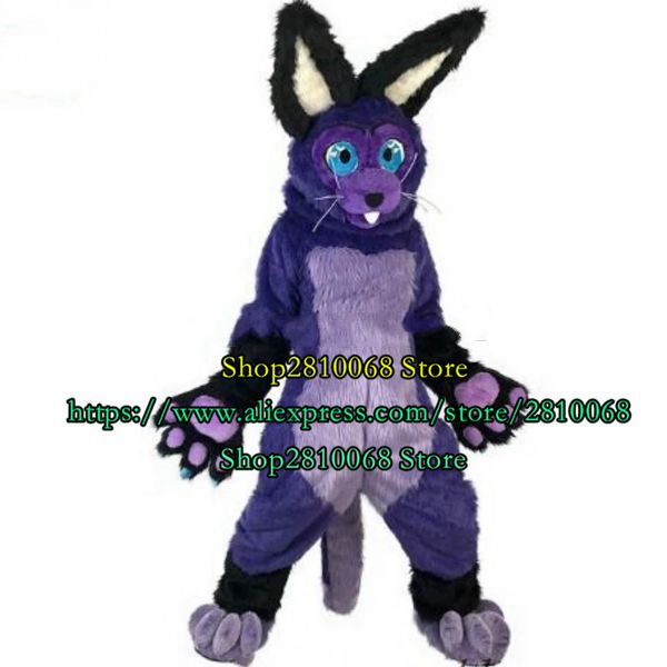 Costume della bambola della mascotte Nuova Pasqua Purple Bunny Mascot Costume del fumetto Set del partito adulto gioco del partito adulto Abito fantasia Display pubblicitario di natale 1224