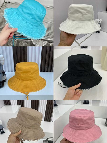 

jacquems woman wide brim hats summer le bob artichaut bucket hat designer caps 7 color fpgea, Blue;gray