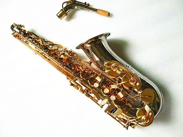 

new alto saxophone nickel plated gold key alto sax and hard box