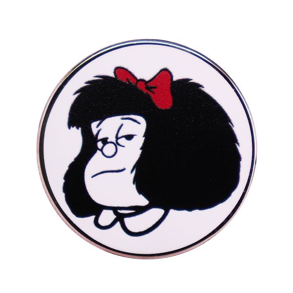 

mafalda anime gril badge brooch pin clothes backpack decoration fashion jewelry gift, Blue